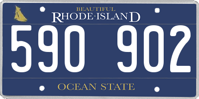 RI license plate 590902