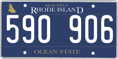 RI license plate 590906