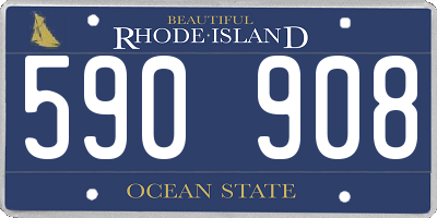 RI license plate 590908