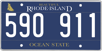 RI license plate 590911
