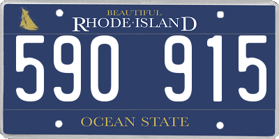 RI license plate 590915