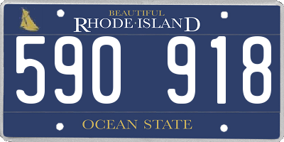 RI license plate 590918