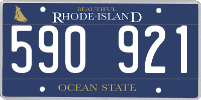 RI license plate 590921