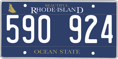 RI license plate 590924