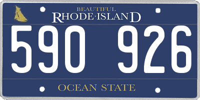 RI license plate 590926
