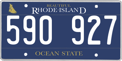RI license plate 590927
