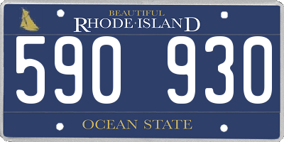 RI license plate 590930