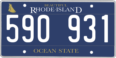 RI license plate 590931