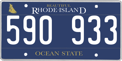 RI license plate 590933
