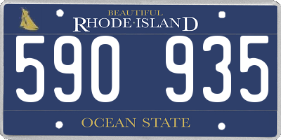 RI license plate 590935
