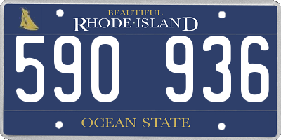 RI license plate 590936