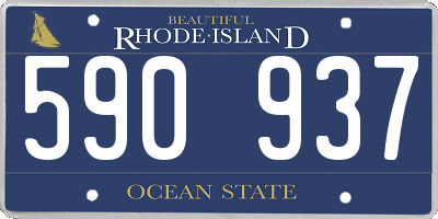 RI license plate 590937
