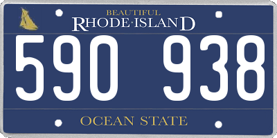RI license plate 590938
