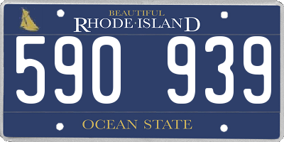 RI license plate 590939