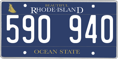 RI license plate 590940