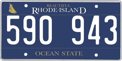 RI license plate 590943