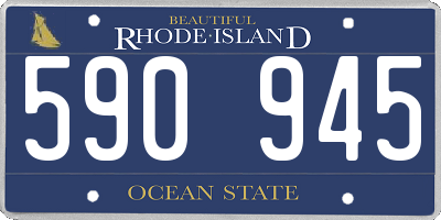 RI license plate 590945