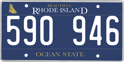 RI license plate 590946