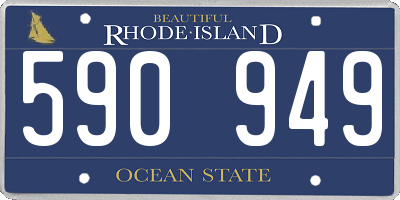 RI license plate 590949