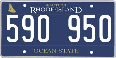RI license plate 590950