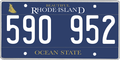RI license plate 590952