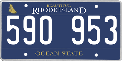 RI license plate 590953