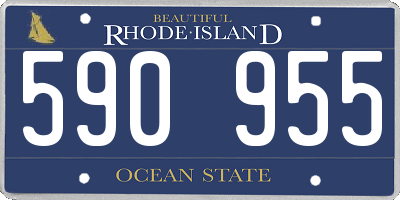 RI license plate 590955
