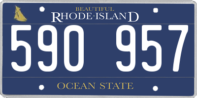 RI license plate 590957