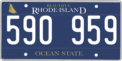 RI license plate 590959