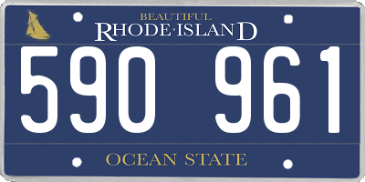 RI license plate 590961