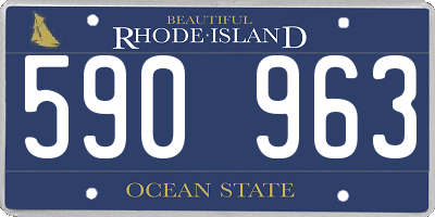RI license plate 590963