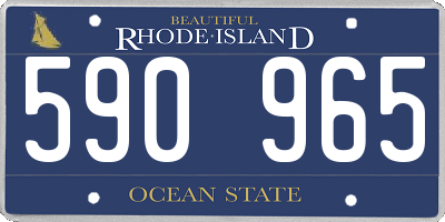 RI license plate 590965