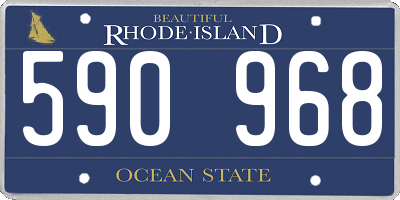RI license plate 590968