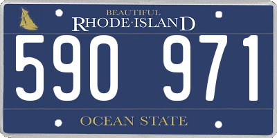 RI license plate 590971