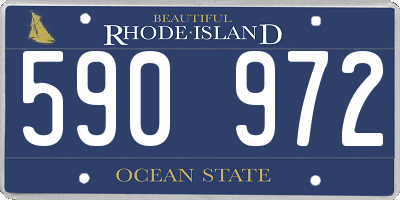 RI license plate 590972