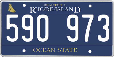 RI license plate 590973