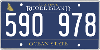 RI license plate 590978