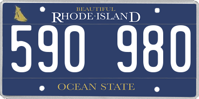 RI license plate 590980