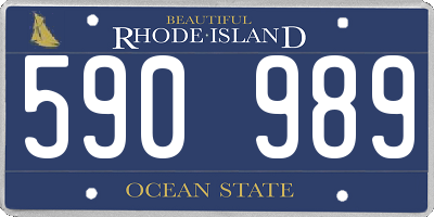 RI license plate 590989