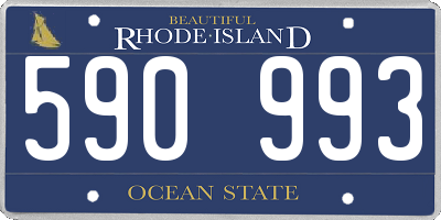 RI license plate 590993
