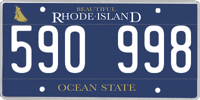 RI license plate 590998