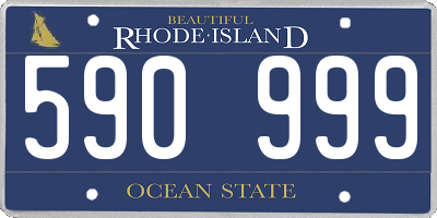 RI license plate 590999
