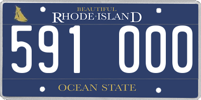 RI license plate 591000