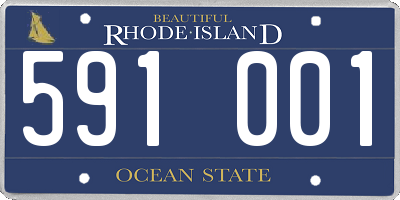 RI license plate 591001