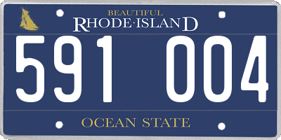 RI license plate 591004