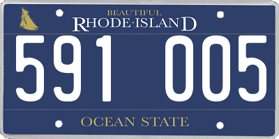 RI license plate 591005