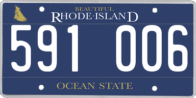 RI license plate 591006