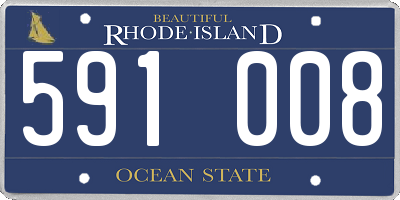 RI license plate 591008