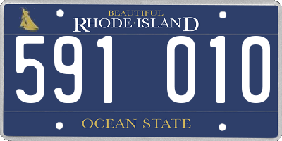 RI license plate 591010
