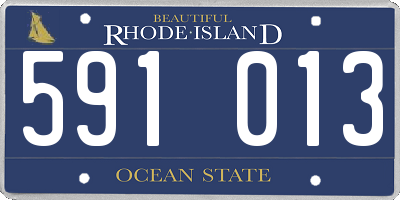 RI license plate 591013